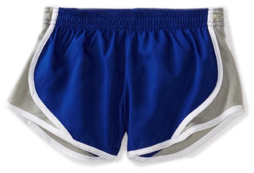 Soffe Big Girls' Team Shorty Short, Royal/Silver, X-Large
