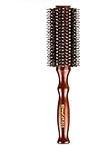 Styling Essentials Natural Boar Bristles Hair Brush, Round Comb Ruled 2.2-Inch