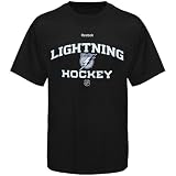 NHL Tampa Bay Lightning Authoritative Black Short Sleeve Tee (Black, Large)