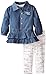 Calvin Klein Baby-Girls Infant Denim Tunic with Printed Leggings
