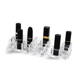 <b>Cosmetic Organizer- 24 Piece Lipstick Holder - Acrylic-(Clear)</b>
