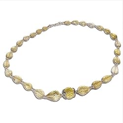 Gemstones Necklace Silver Peridot Jewelry 17.5 inches (gnklc307)