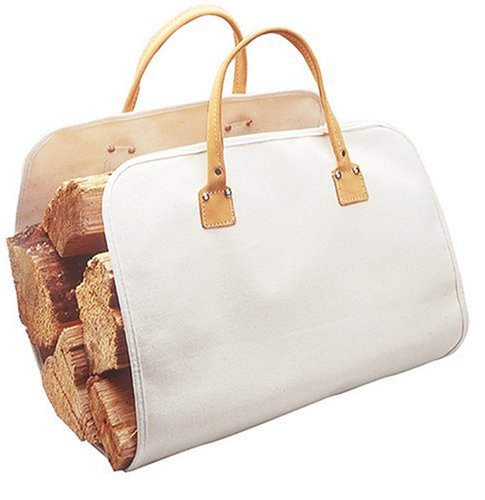 Custom LeatherCraft Canvas Log Carrier #C390