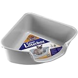 SmartCat Corner Litter Box, Gray