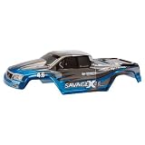 Nitro GT-2 Painted Body, Blue/Gray/Silver: SAVX