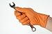 EPPCO TigerGrip 8-Mil Nitrile Glove Disposable Powder, Latex Free Textured Superior Grip Orange Gloves, Medium, Box of 100