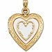 14kt Yellow Gold Mother of Pearl Heart Locket