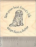 Adopt From a Shelter Rubber Stamp - Wood Mounted