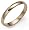 14k Yellow Gold 3mm Plain Half Round Band, Size 4
