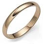 14k Yellow Gold 3mm Plain Half Round Band