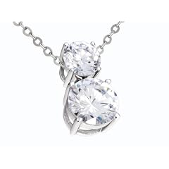 Glamour World Damen-Collier 925 Sterlingsilber 45cm Zirkonia 05S101T-45TM-ZY04