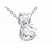 Glamour World Damen-Collier 925 Sterlingsilber 45cm Zirkonia 05S101T-45TM-ZY04