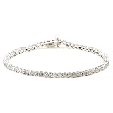 Sterling Silver 1 cttw Diamond Tennis Bracelet