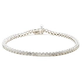 Sterling Silver 1 cttw Diamond Tennis Bracelet