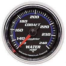 Auto Meter 6132 Cobalt 2-1/16" 120-240 F Mechanical Water Temperature Gauge