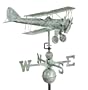23" Luxury Blue Verde Biplane Weathervane