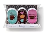 Mayfair Lane Happeez Clipper, Coffee and Tea, Assorted Pack of 3 (CT3018)