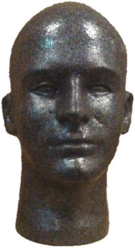 Male Head, Styrofoam Graphite (Gray)