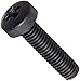 Nylon 6/6 Pan Head Machine Screw, Black, #1 Phillips Drive, M3-0.5 Thread Size, 12 mm Length, Fully Threaded, USA Made (Pack of 100)