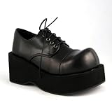 DANK-101, 3 1/4 Women's Black Platform Gothic Lace-up Shoes, Demonia by Pleaser USA