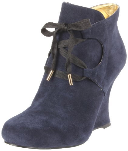 Nine West Women's Bracey Bootie,Dark Blue Suede,8 M US