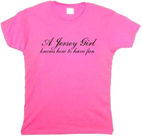 FDT Womens Lady LF T-Shirt-A Jersey Girl knows How to have Fun-Pink XL