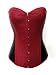 Chicastic Red & Black Patent Leather Sexy Strong Boned Corset Lace Up Bustier 