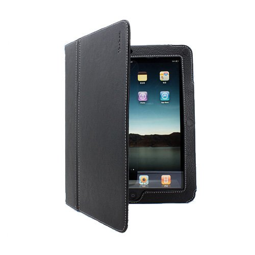 Yoobao New Genuine Leather Protective FLIP Case Cover Pouch with Kickstand For Apple iPad 3 Way View (Black)