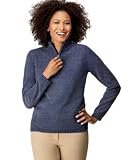 Karen Scott Petite Zip Mock-Turtleneck Chenille Sweater