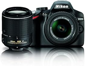 Nikon D3200 24.2 MP CMOS Digital SLR Camera with 18-55mm and 55-200mm VR DX Zoom Lenses Bundle