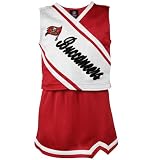 NFL Reebok Tampa Bay Buccaneers Toddler Girls Red-White 2-Piece Sleeveless Cheerleader Dress Set (3T)