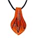 Jewelry : Gold/black Orange Murano Glass Pugster