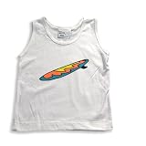 My Pool Pal - Infant And Toddler Boys Skateboard Tank Top, White (Size 2T)