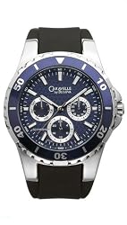 Caravelle Multifunction Blue Pattrened Dial Mens Watch - Caravelle 45C101