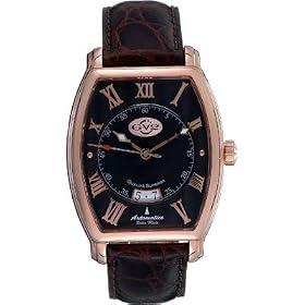 Click here to buy GV2 by Gevril Mens Heritage Swiss Rose Gold-Plated Strap Watch - Black by Gevril.