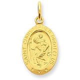 24k Gold-plated Sterling Silver Saint Christopher Medal