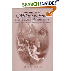 The Poetry of Mildmay Fane, Second Earl of Westmorland: Poems from the Fulbeck, Harvard and Westmorland Manuscripts