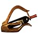Search : Handmade Teak Wood Wine Bottle Holder, Cupped Hand Design, Walnut Finish (Thailand)