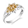 Sterling Silver 0.50 cts Round Cut Citrine Ring Size 8
