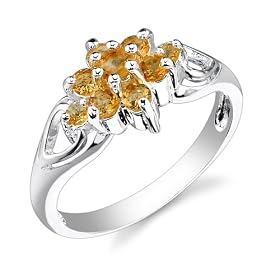 Buy Sterling Silver 0.50 cts Round Cut Citrine Ring Size 8 by Peora