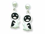 Sterling Silver Penguin Resin Earrings