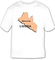 T-shirt with africa, map, liberia