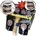 Lee Hiller Designs Holidays Christmas - Christmas Santa in Sleigh at North Pole - Coffee Gift Basket