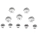 Fantastic Sparkly High Quality Professional Nail Art 3D Decorations / Accessories Set Kit With 20pcs Gold And Silver Colored 3mm And 5mm Sea Shells Forms / Designs Studs By VAGA®