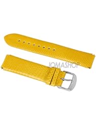 Philip Stein Mustard Yellow Lizard Strap 2-ZMY