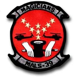 USMC MALS-39 Magicians Hook & Loop Backed 4" Velcro Military Patch
