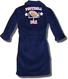 Boy's Football USA Fleece Robe in Dark Blue
