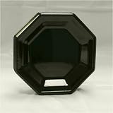 7 Disposable Black Octagonal Plastic Plates