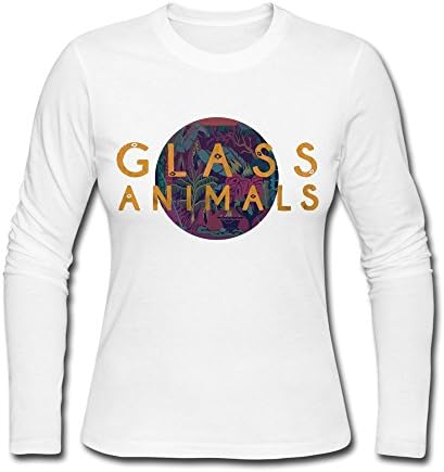 Clothing Women's Glass Animals Rock Band Long Sleeve Tee X-Large White