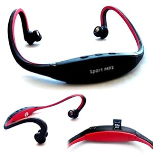 Nuevo auricular Deportes MP3 WMA Reproductor de música inalámbrico manos libres Micro SD TF + función de radio FM